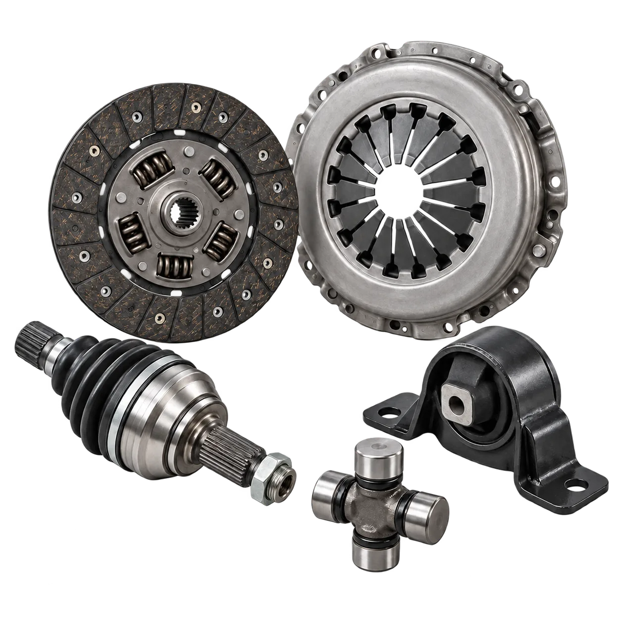 Clutch, CV joint and drivetrain components